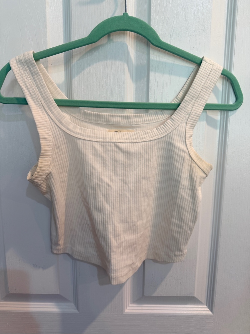 Women’s Madewell Ribbed Square-Neck Crop Tank Top Size Small
